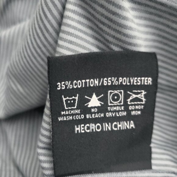 DIXXON Bell Helmets Men's XL Striped Button Up S/S Gray Mechanics Shirt - Picture 6 of 6